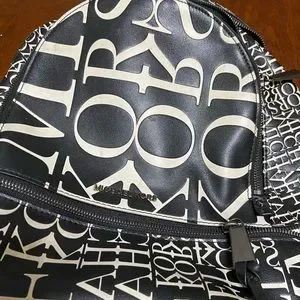 KORS Michael Kors Bags Black White Mk Backpack Poshmark